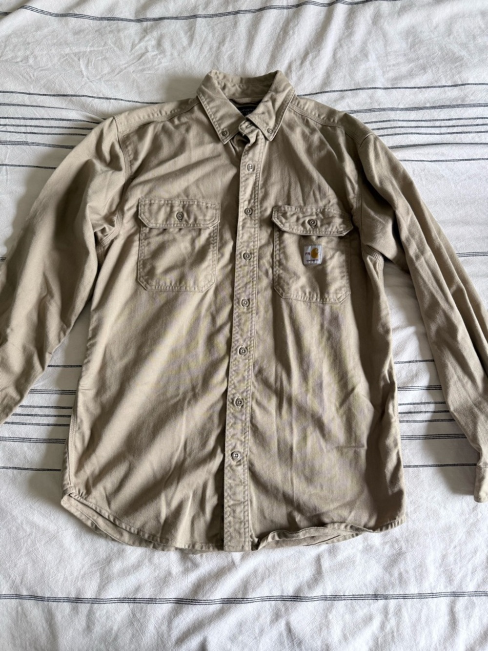 Carhartt flame resistant button up work shirt